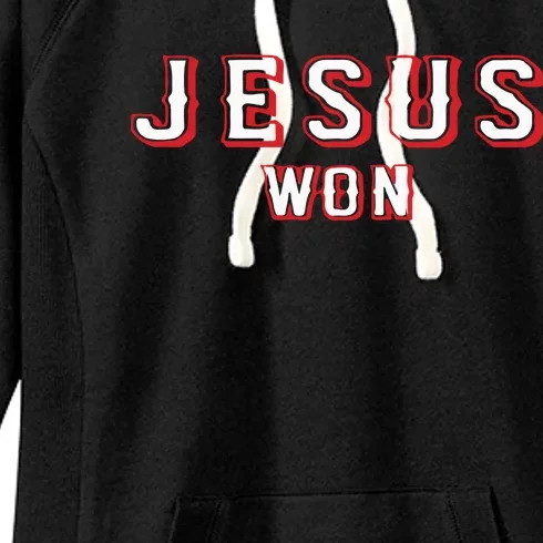 Evan Carter Jesus Won Women's Fleece Hoodie