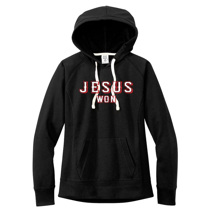 Evan Carter Jesus Won Women's Fleece Hoodie