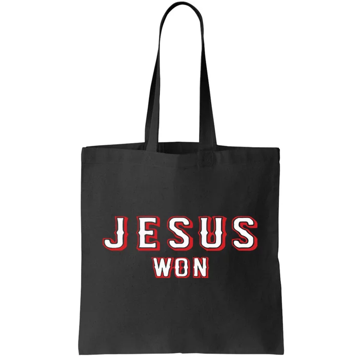 Evan Carter Jesus Won Tote Bag