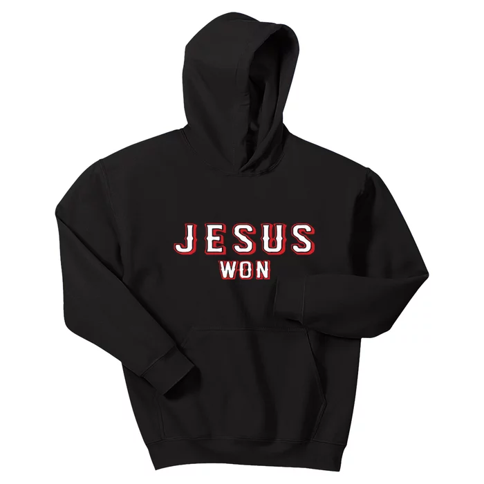 Evan Carter Jesus Won Kids Hoodie