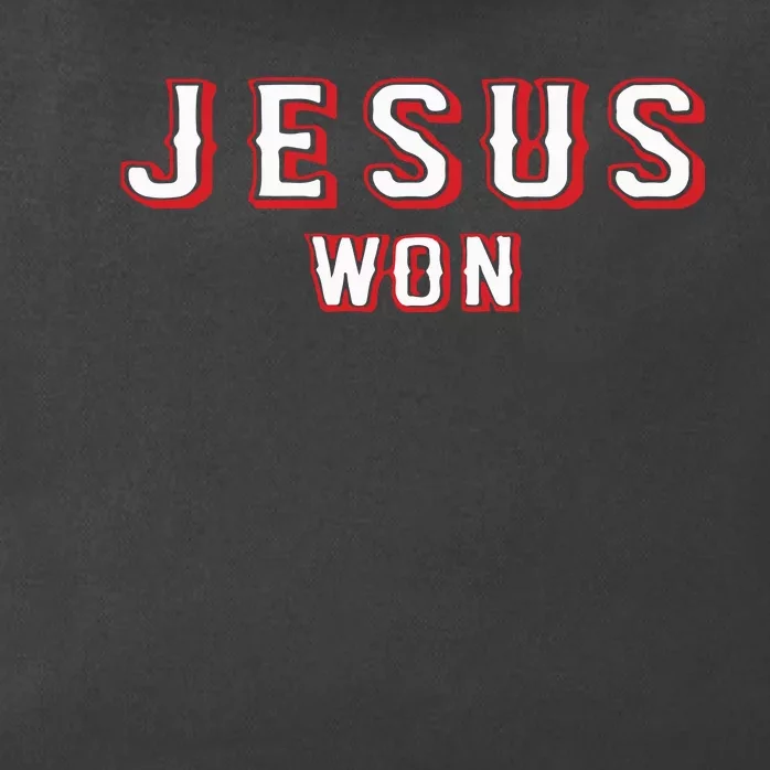 Evan Carter Jesus Won Zip Tote Bag