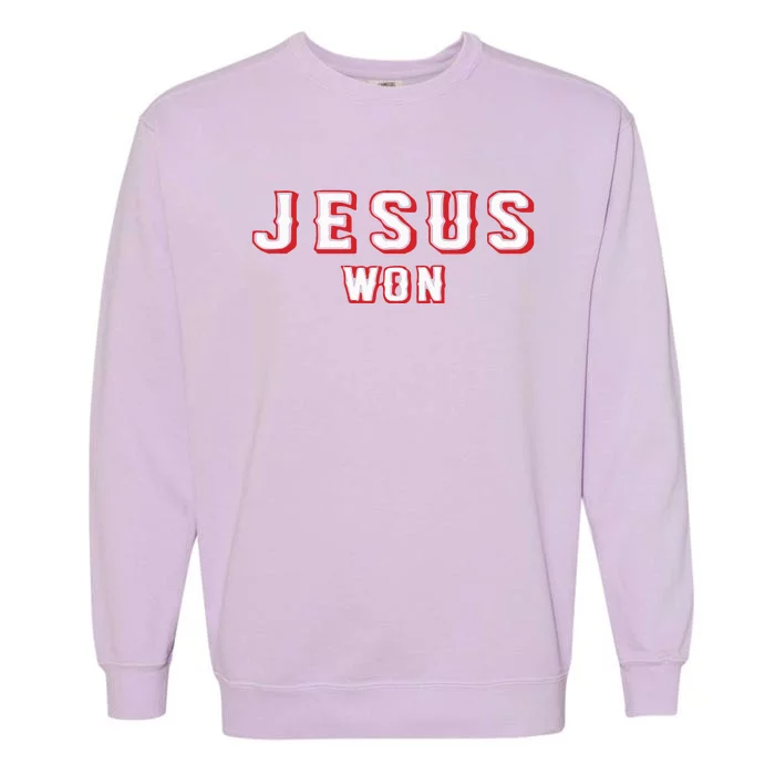 Evan Carter Jesus Won Garment-Dyed Sweatshirt