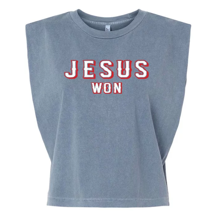 Evan Carter Jesus Won Garment-Dyed Women's Muscle Tee