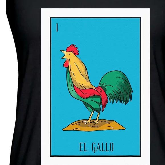 El Chicken Lottery Gift The Chicken Card Mexican Lottery Ladies Essential Flowy Tank