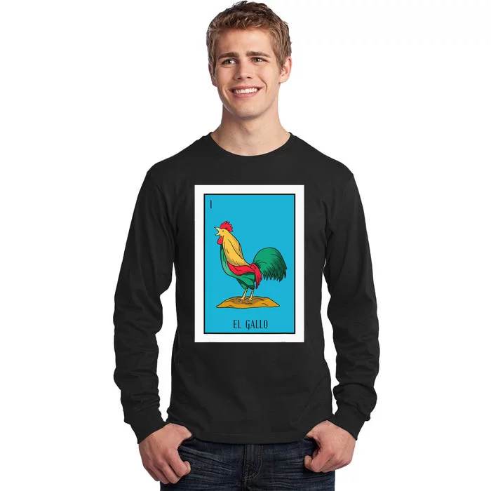 El Chicken Lottery Gift The Chicken Card Mexican Lottery Tall Long Sleeve T-Shirt