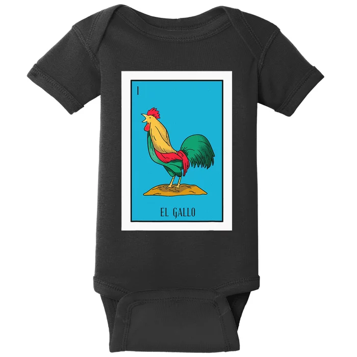 El Chicken Lottery Gift The Chicken Card Mexican Lottery Baby Bodysuit