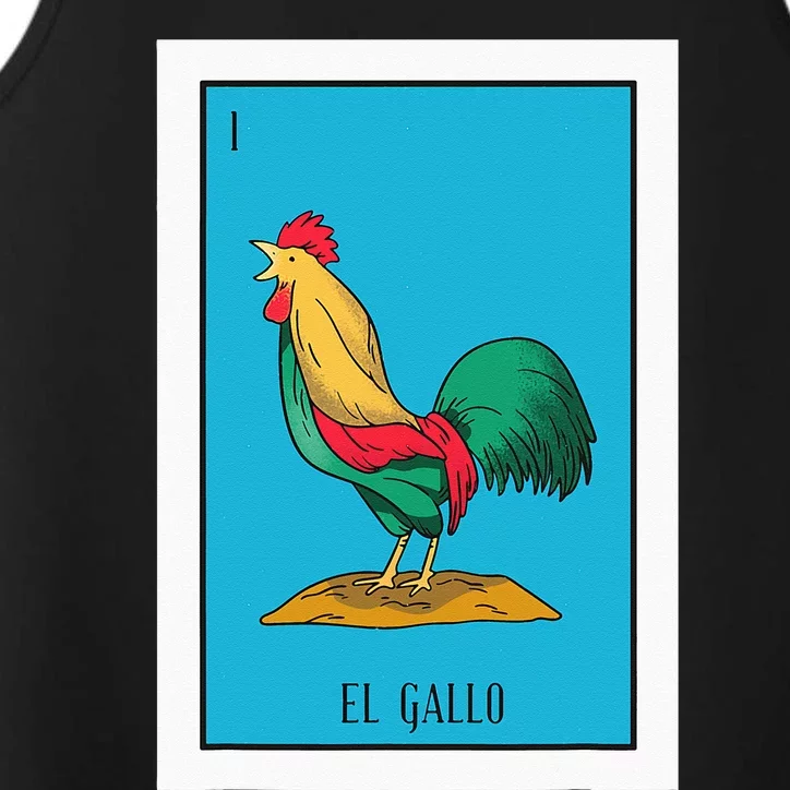 El Chicken Lottery Gift The Chicken Card Mexican Lottery Performance Tank