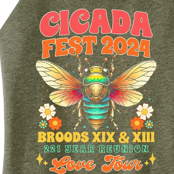 Entomology Cicada Lover Cicada Fest 2024 Broods Xix & Xiii Women’s Perfect Tri Rocker Tank