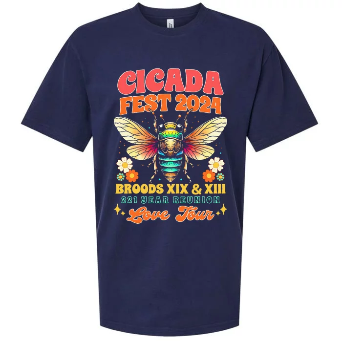 Entomology Cicada Lover Cicada Fest 2024 Broods Xix & Xiii Sueded Cloud Jersey T-Shirt