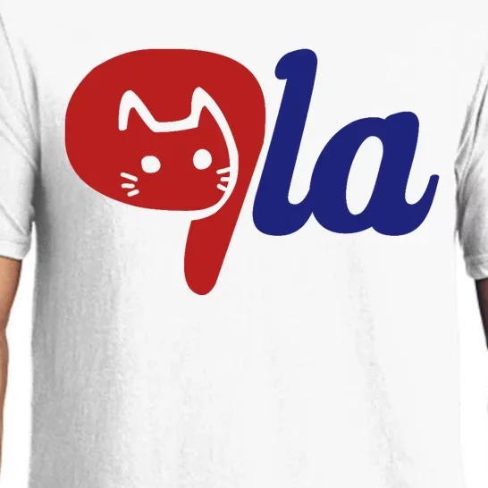 Election Cat La Kamala Harris Comma La 2024 Pajama Set