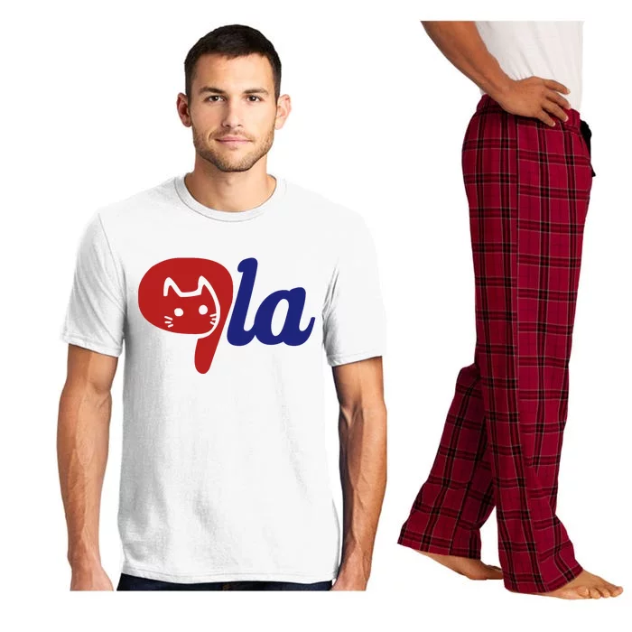 Election Cat La Kamala Harris Comma La 2024 Pajama Set