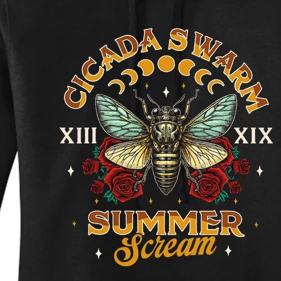 Entomology Cicada Lover 2024 Cicada Swarm Summer Women's Pullover Hoodie