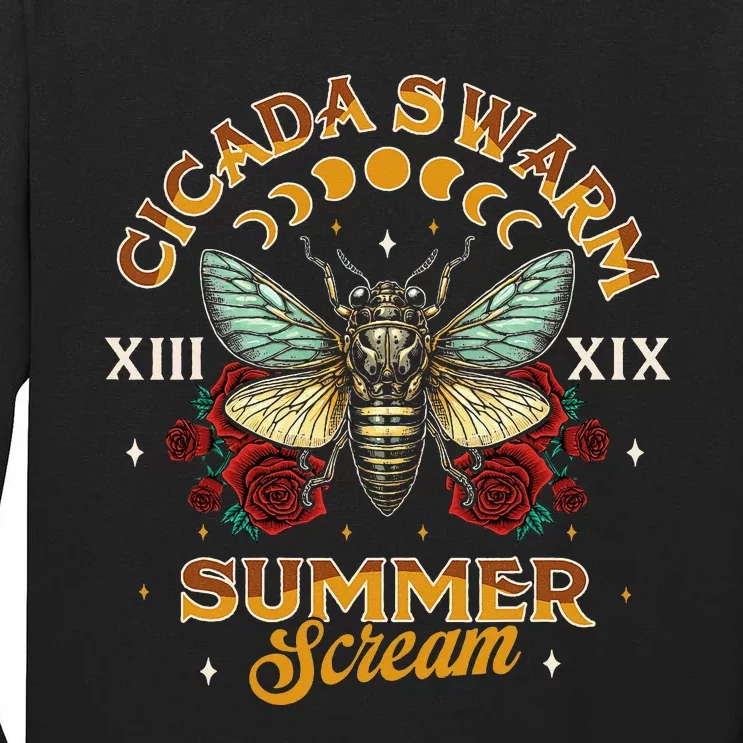 Entomology Cicada Lover 2024 Cicada Swarm Summer Tall Long Sleeve T-Shirt