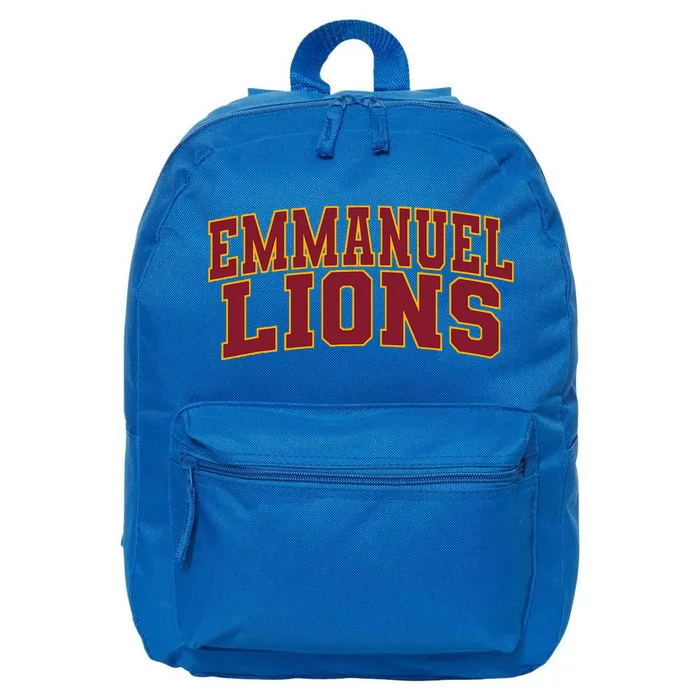 Emmanuel College Lions Arch01 16 in Basic Backpack