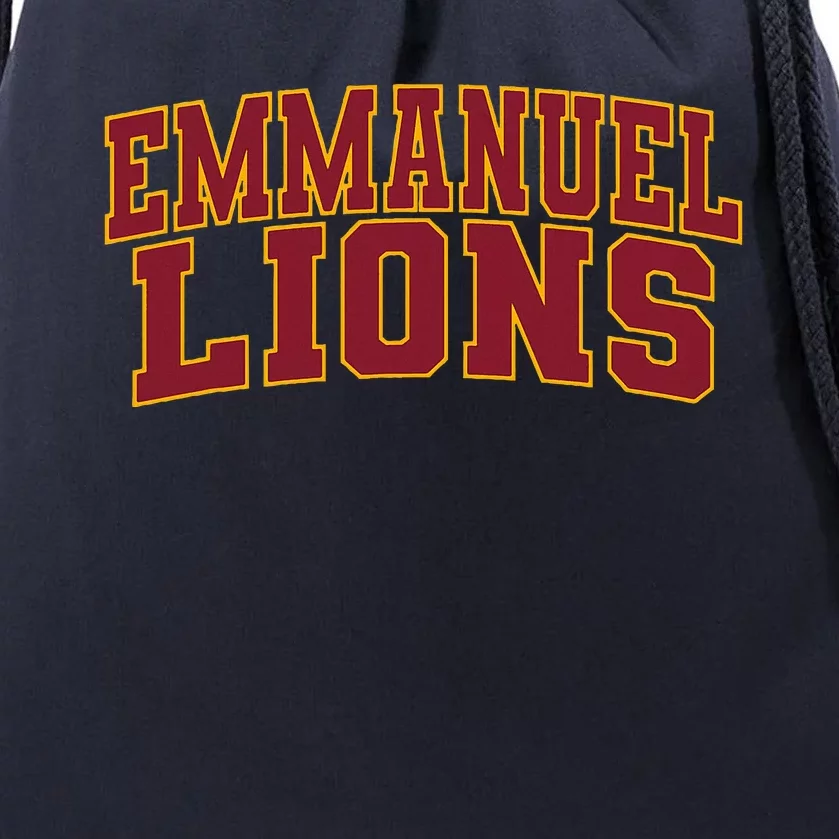 Emmanuel College Lions Arch01 Drawstring Bag