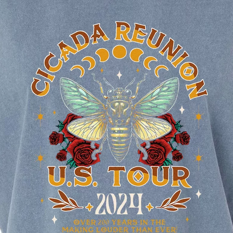 Entomologist Cicada Lover Cicada Reunion Us 2024 Garment-Dyed Women's Muscle Tee