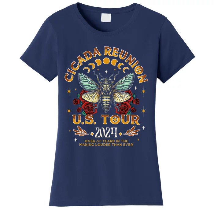 Entomologist Cicada Lover Cicada Reunion Us 2024 Women's T-Shirt