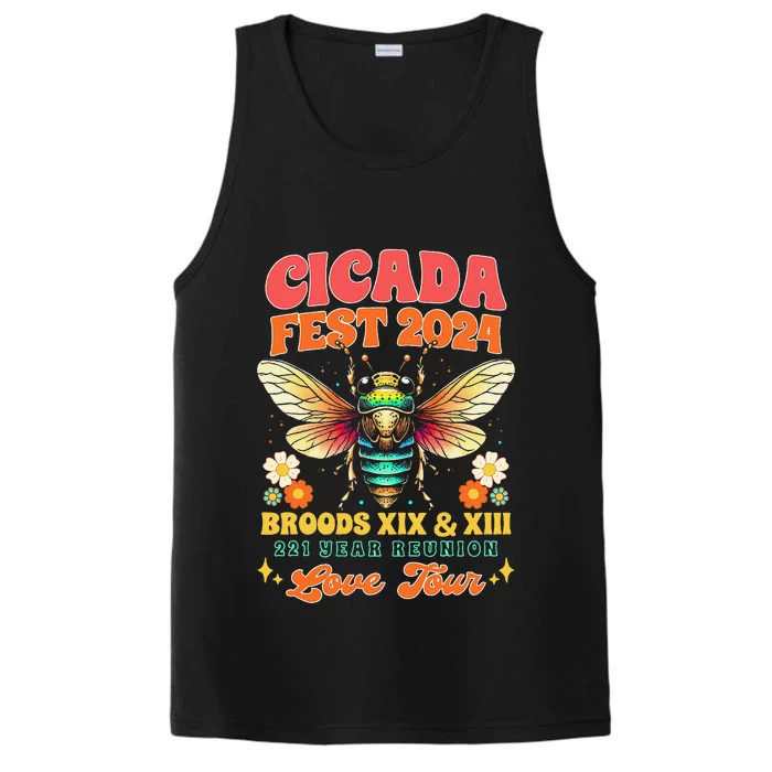 Entomology Cicada Lover Cicada Fest 2024 Broods Xix & Xiii Performance Tank