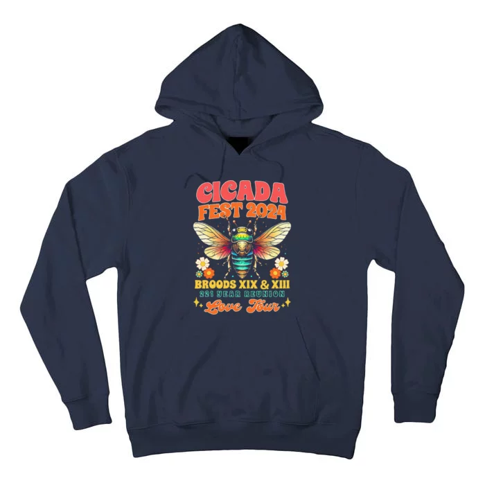 Entomology Cicada Lover Cicada Fest 2024 Broods Xix & Xiii Tall Hoodie