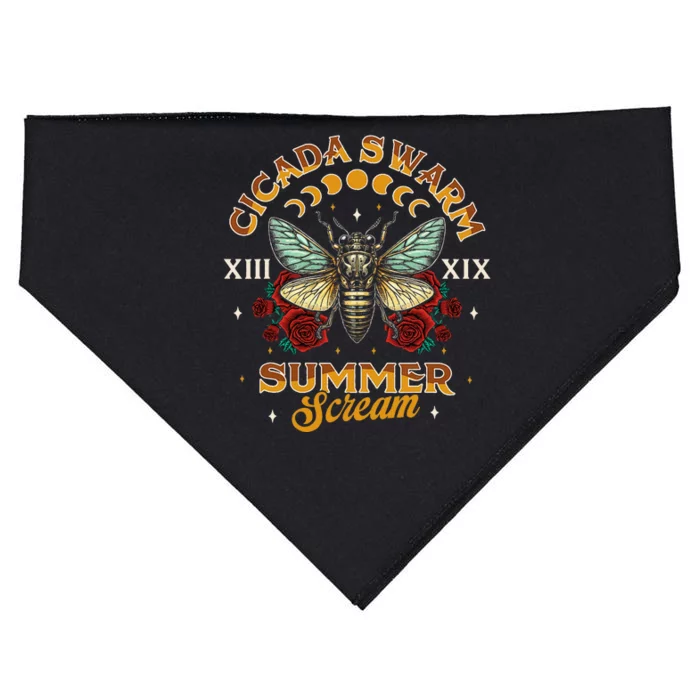 Entomology Cicada Lover 2024 Cicada Swarm Summer USA-Made Doggie Bandana