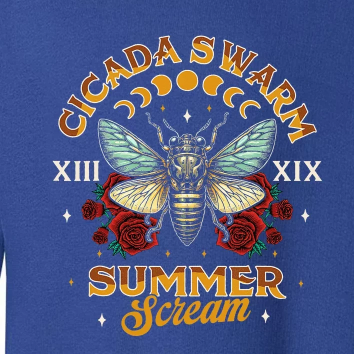 Entomology Cicada Lover 2024 Cicada Swarm Summer Toddler Sweatshirt