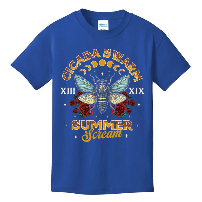 Entomology Cicada Lover 2024 Cicada Swarm Summer Kids T-Shirt