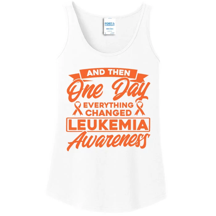 Everything Changed Leukemia Awareness Ladies Essential Tank