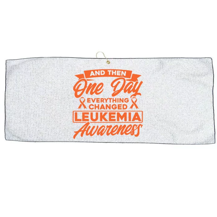 Everything Changed Leukemia Awareness Large Microfiber Waffle Golf Towel