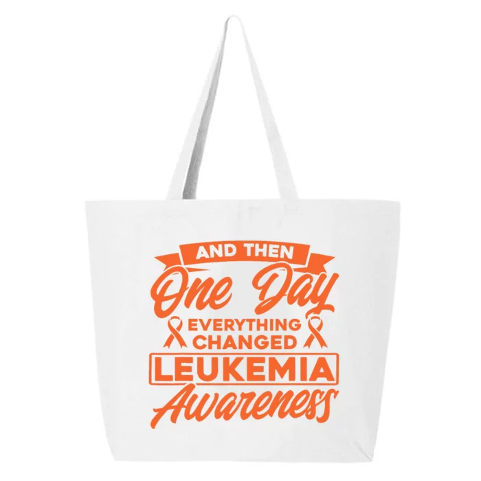 Everything Changed Leukemia Awareness 25L Jumbo Tote