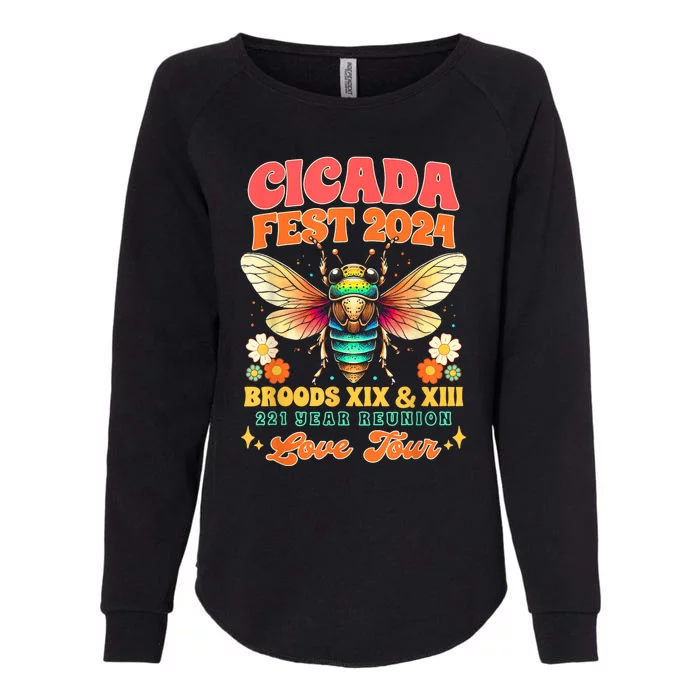 Entomology Cicada Lover Cicada Fest 2024 Broods Xix & Xiii Womens California Wash Sweatshirt