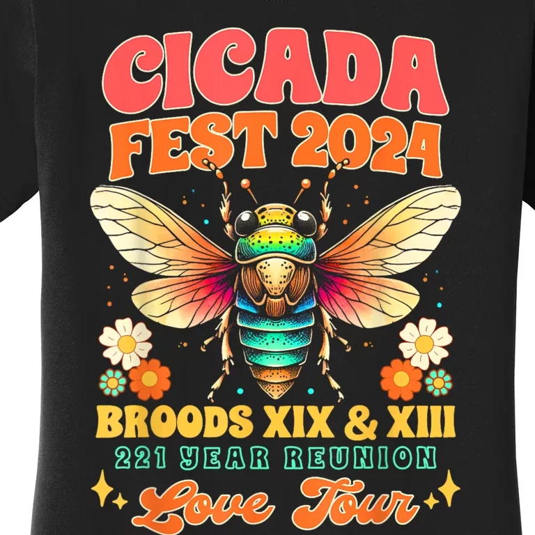 Entomology Cicada Lover Cicada Fest 2024 Broods Xix & Xiii Women's T-Shirt