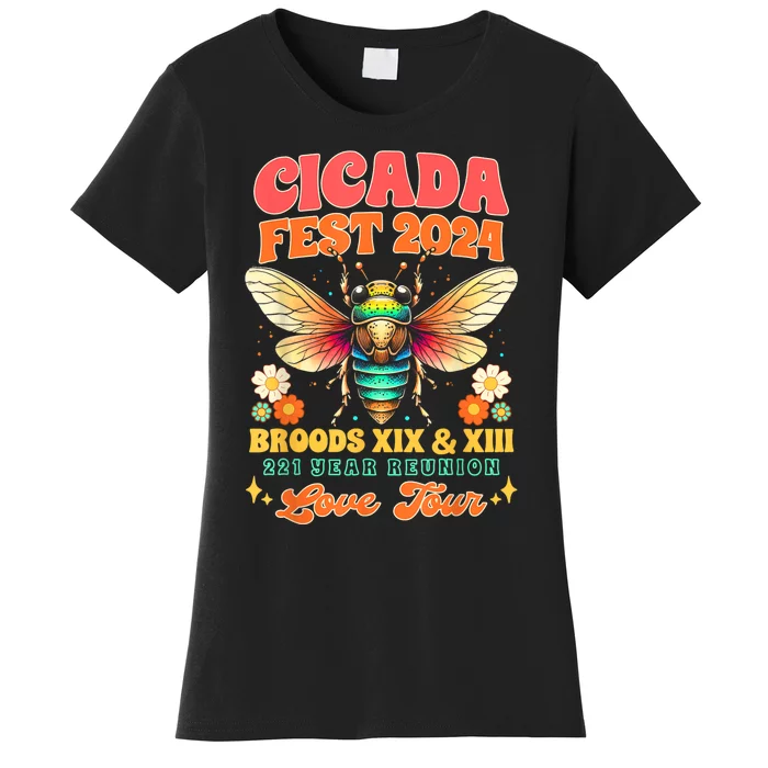 Entomology Cicada Lover Cicada Fest 2024 Broods Xix & Xiii Women's T-Shirt