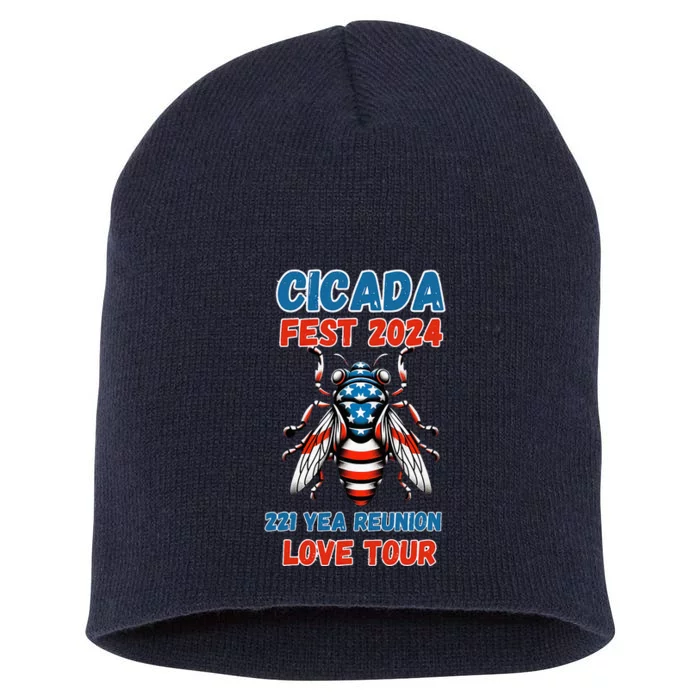 Entomology Cicada Lover Cicada Fest 2024 Short Acrylic Beanie