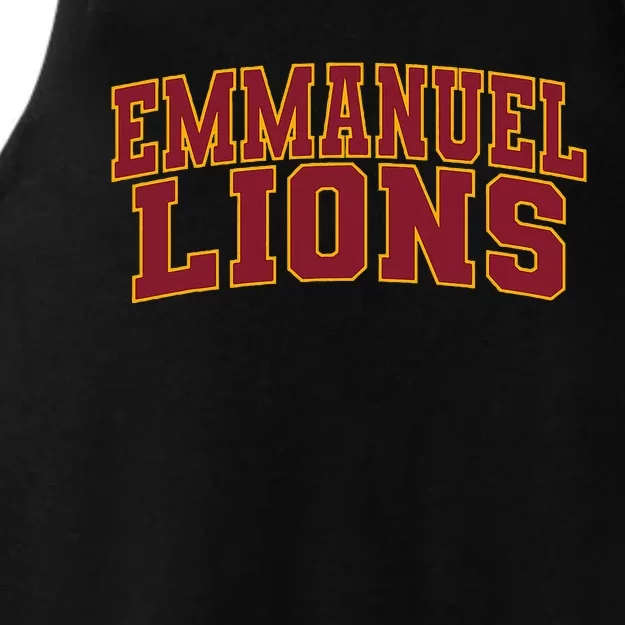 Emmanuel College Lions Ladies Tri-Blend Wicking Tank