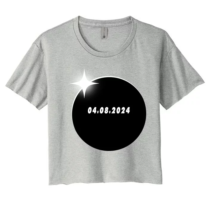 Eclipse 04.08 2024 Women's Crop Top Tee