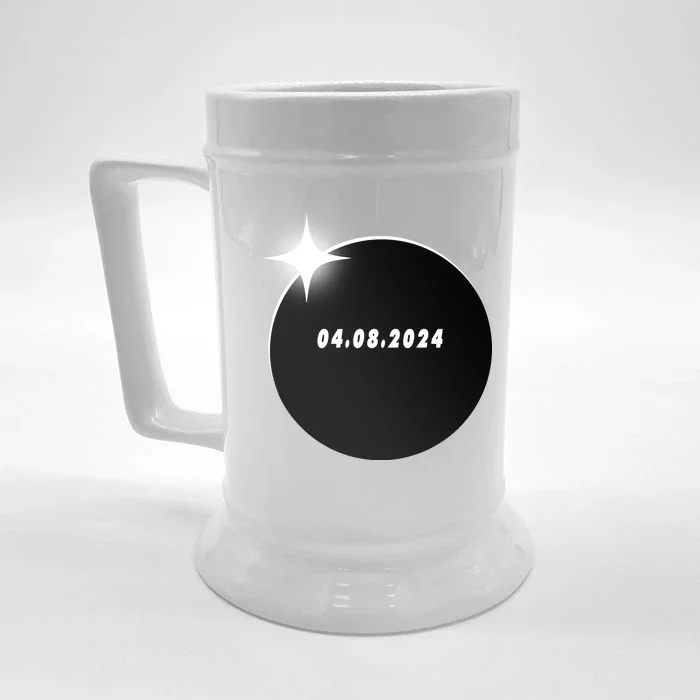 Eclipse 04.08 2024 Front & Back Beer Stein