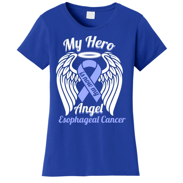 Esophegeal Cancer My Hero Is Now My Angel Wings Gift Women's T-Shirt