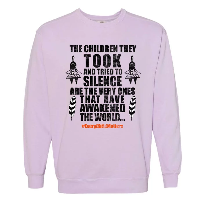 Every Child Matters Quote Garment-Dyed Sweatshirt