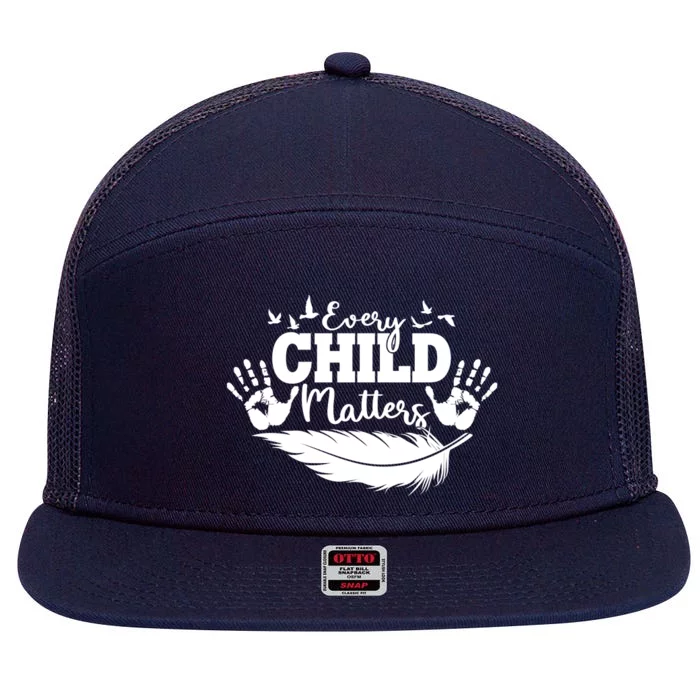 Every Child Matter Celebrate Orange Day 7 Panel Mesh Trucker Snapback Hat