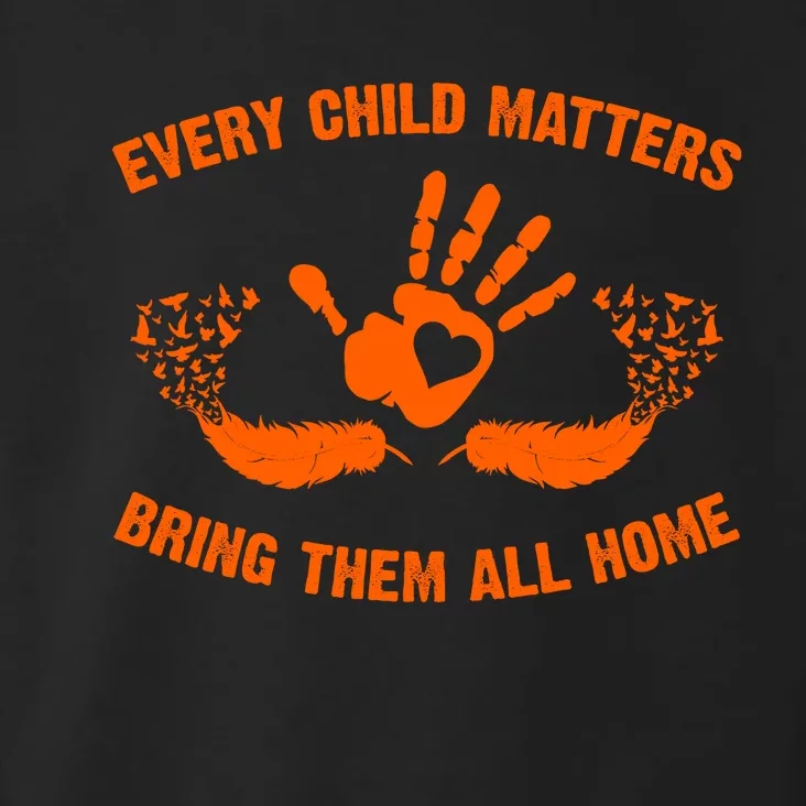 Every Child Matters Bring Them All Home Orange Handprint Toddler Hoodie