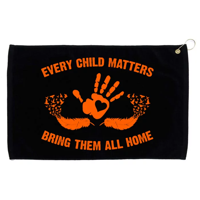 Every Child Matters Bring Them All Home Orange Handprint Grommeted Golf Towel