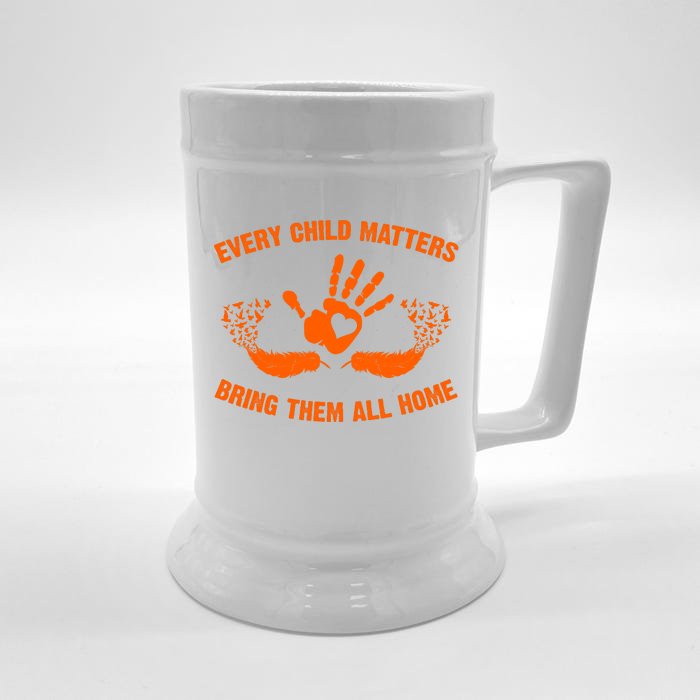 Every Child Matters Bring Them All Home Orange Handprint Front & Back Beer Stein