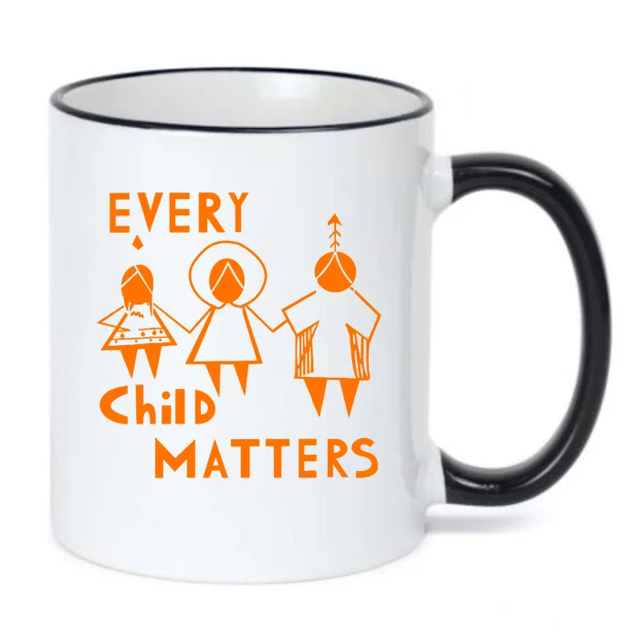 Every Child Matters Orange Print Black Color Changing Mug