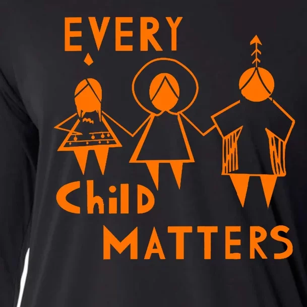 Every Child Matters Orange Print Cooling Performance Long Sleeve Crew