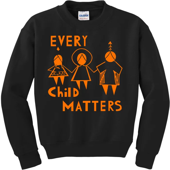 Every Child Matters Orange Print Kids Sweatshirt