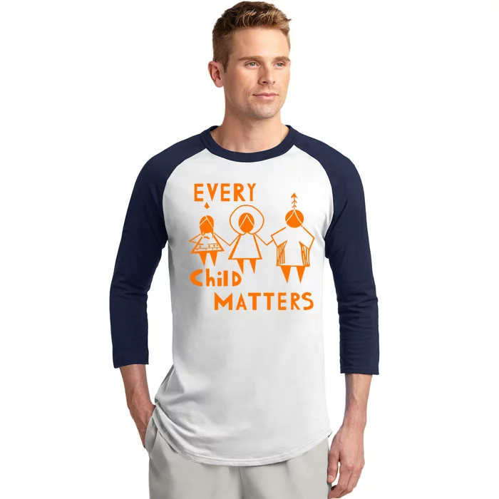 Every Child Matters Orange Print Baseball Sleeve Shirt