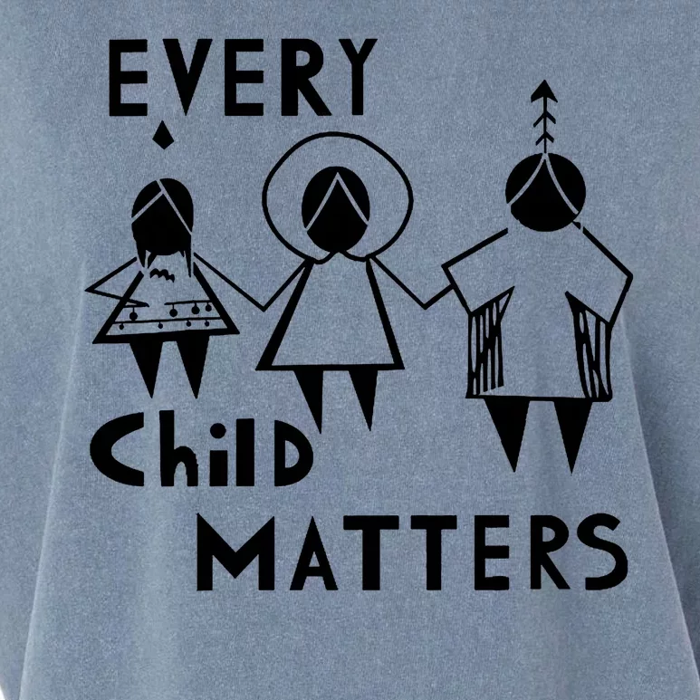 Every Child Matters Black Print Orange Garment-Dyed Women's Muscle Tee