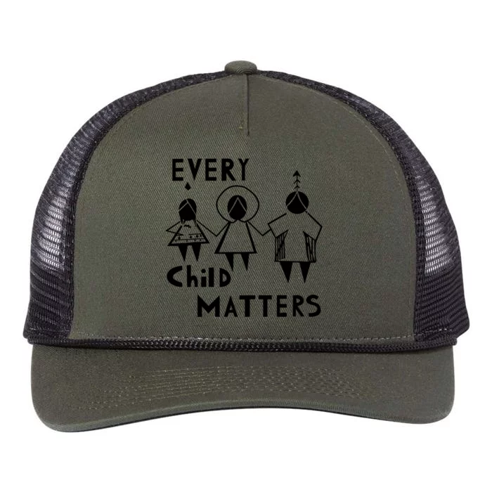 Every Child Matters Black Print Orange Retro Rope Trucker Hat Cap