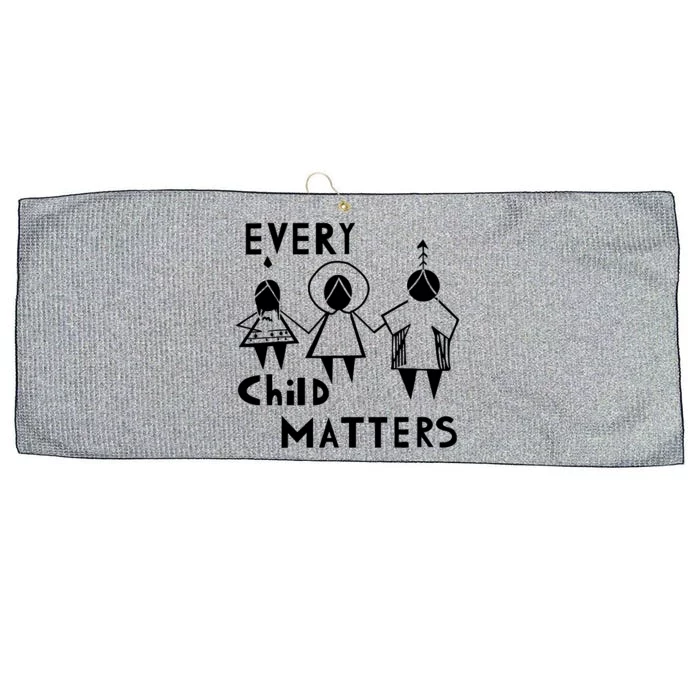 Every Child Matters Black Print Orange Large Microfiber Waffle Golf Towel