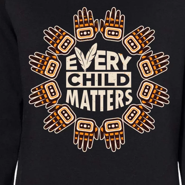 Every Child Matters Native American Hand Pattern Womens California Wash Sweatshirt